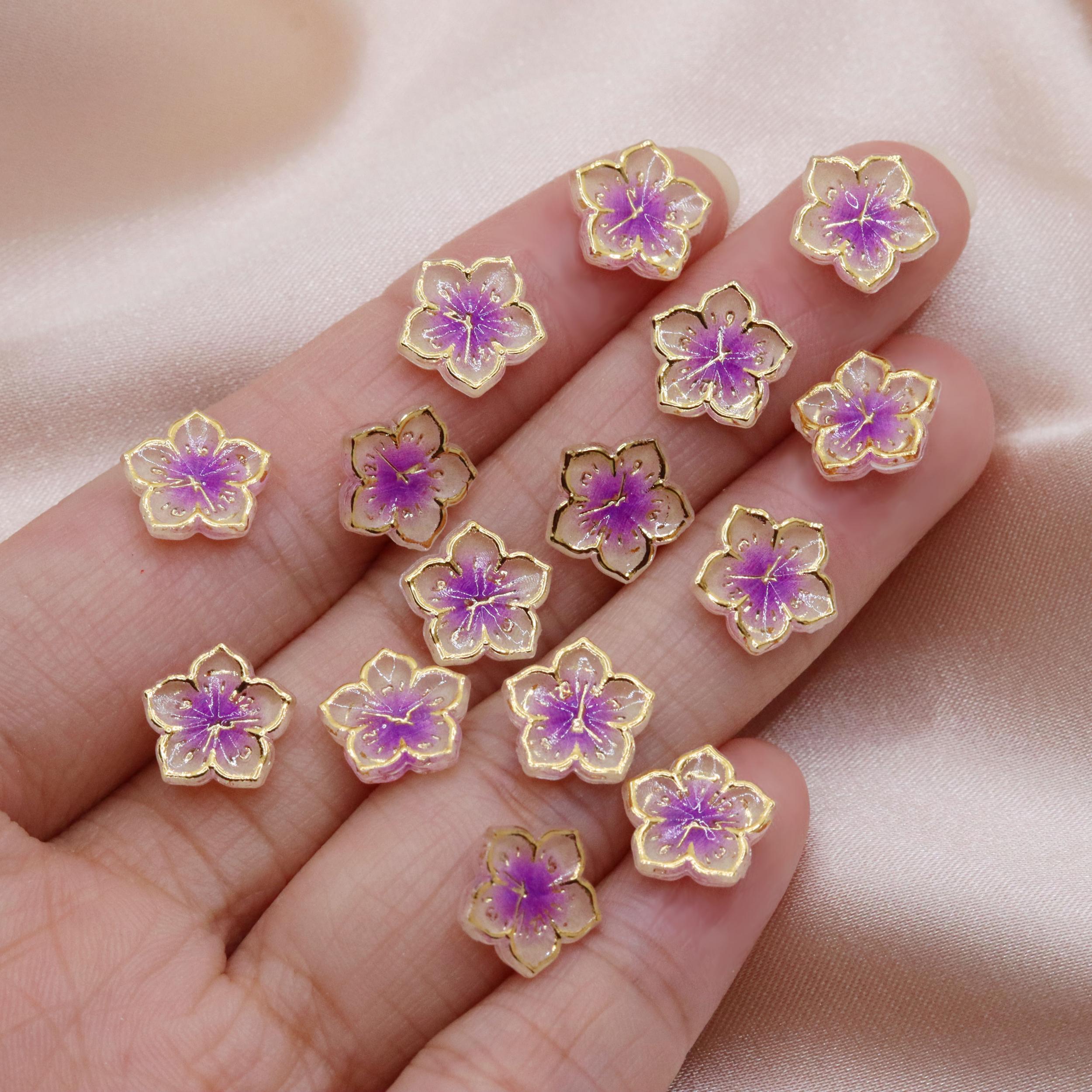 Colorful 10mm Resin Clock Flower Flatback Rhinestone Craft Appliques